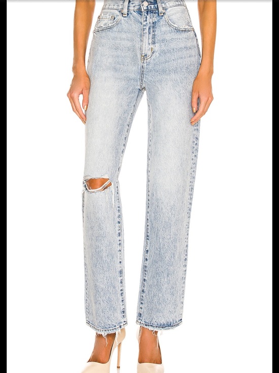 pistola Denim - Pistola Cassie Super High Rise Straight Jeans Charm Distressed Size 26